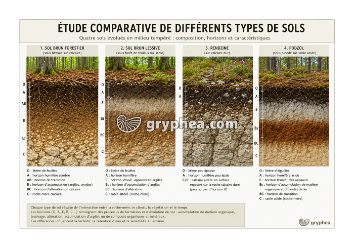 Étude comparative des profils de sols courants - gryphea.org